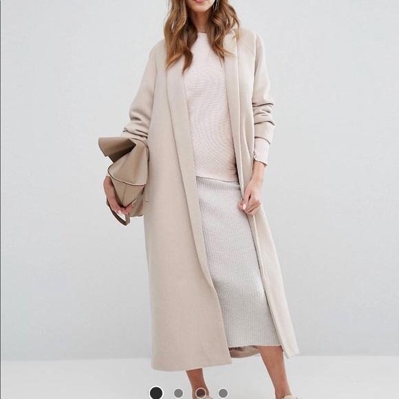 Missguided shall collar robe maxi coat NEVER WORN - Picture 1 of 3